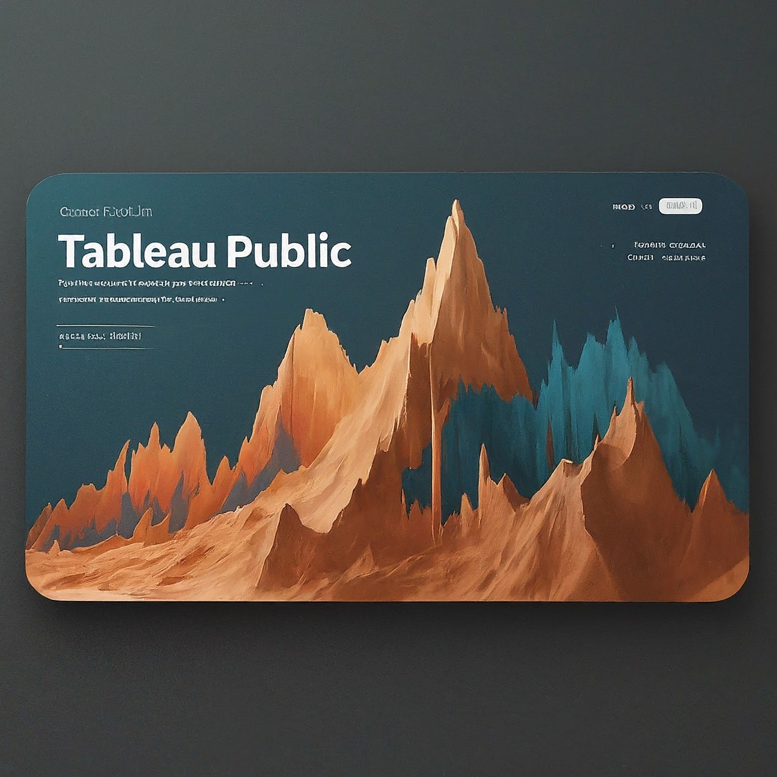 AI Generated Image of Tableau Public Icon in Dark Theme